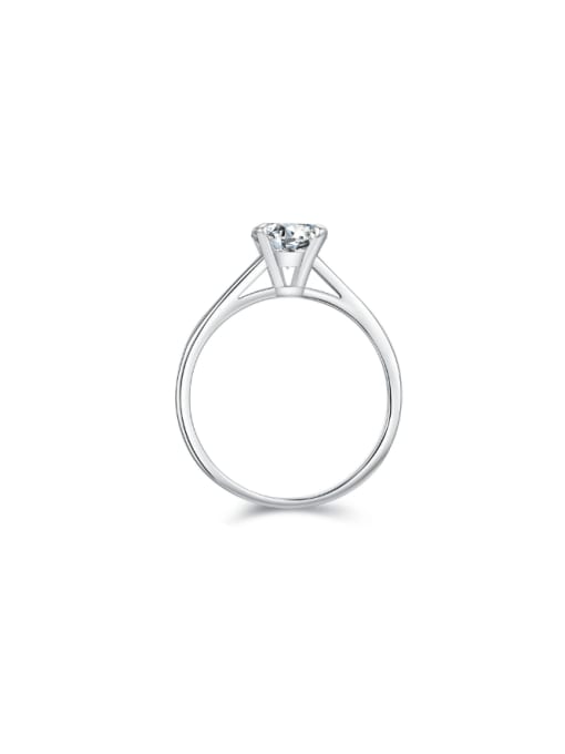1 carat Mosan diamond 925 Sterling Silver Moissanite Geometric Dainty Band Ring