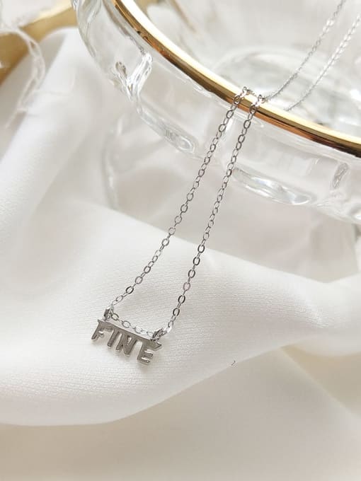 Boomer Cat 925 Sterling Silver Letter-FINE Trend Initials Necklace 1