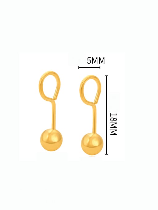 XP Alloy Bead Geometric Minimalist Hook Earring 1