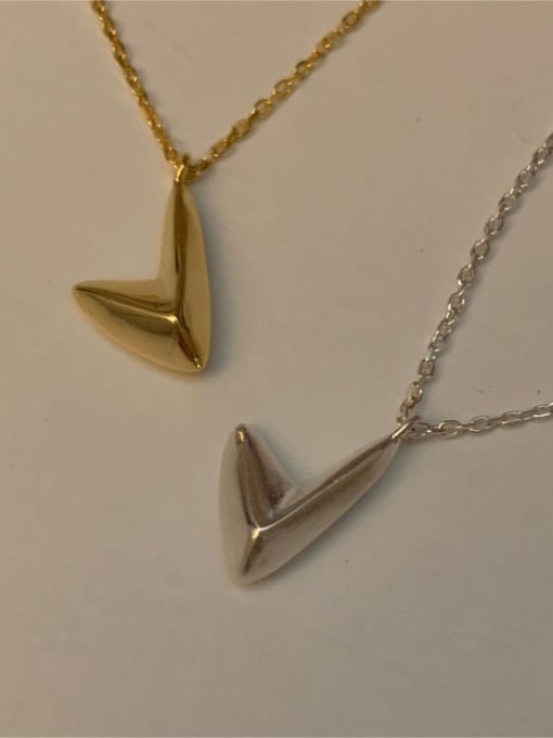 Boomer Cat 925 Sterling Silver Triangle Minimalist Necklace 1
