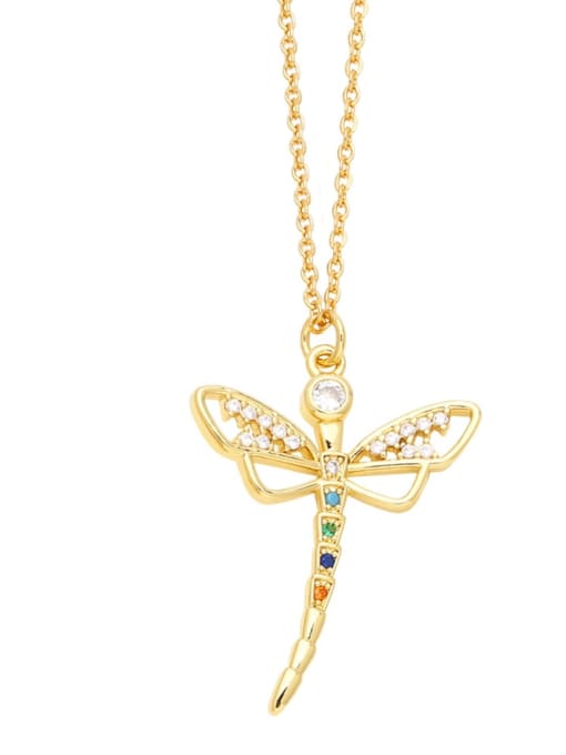 C Brass Cubic Zirconia Butterfly Trend Necklace