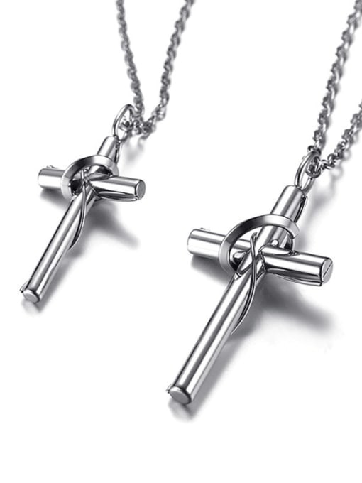 CONG 316L Surgical Steel Cross Ethnic Regligious Necklace 0