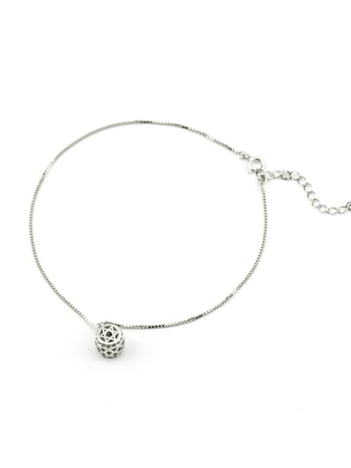 XBOX 925 Sterling Silver Geometric Minimalist  Anklet