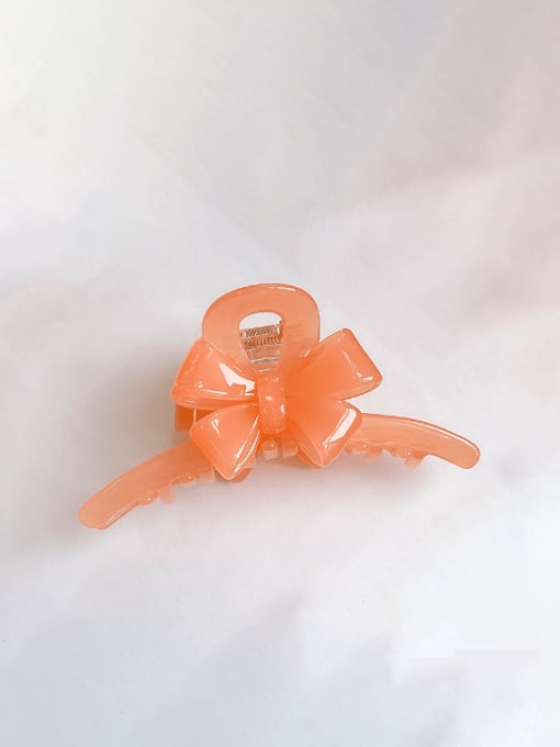 Orange 10.8cm Cellulose Acetate Trend Bowknot Multi Color Jaw Hair Claw