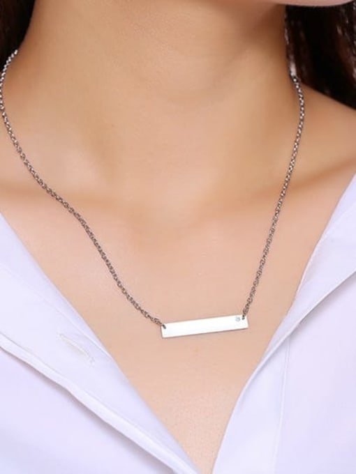CONG Stainless steel Geometric Minimalist Necklace 3
