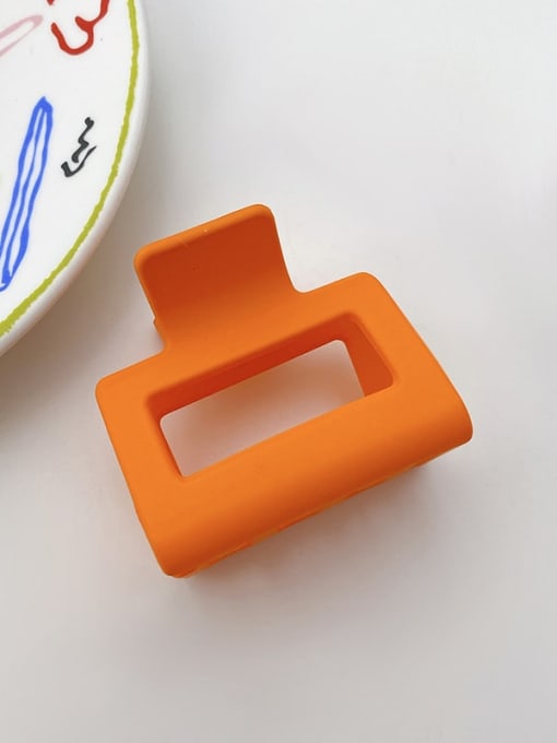 Fruit orange square gripper Alloy Resin Trend Geometric  Jaw Hair Claw