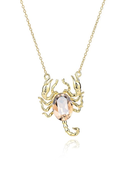 JYXZ 095 (gold) 925 Sterling Silver Austrian Crystal Insect Cute Necklace