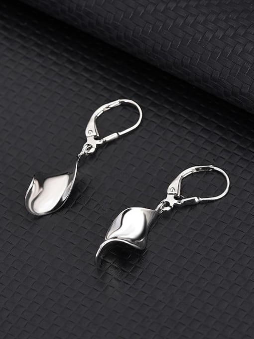 BC-Swarovski Elements 925 Sterling Silver Geometric Minimalist Drop Earring 2