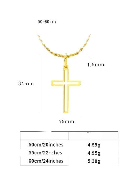 RINNTIN 925 Sterling Silver Hollow  Cross Minimalist Necklace 4