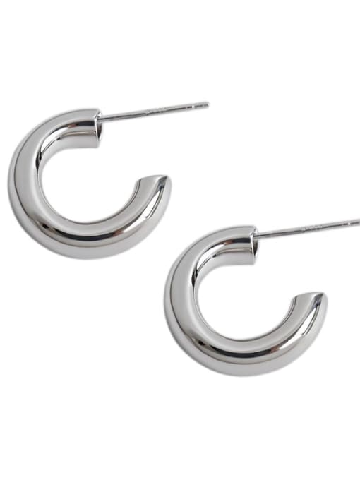 DAKA 925 Sterling Silver Geometric Minimalist Stud Earring