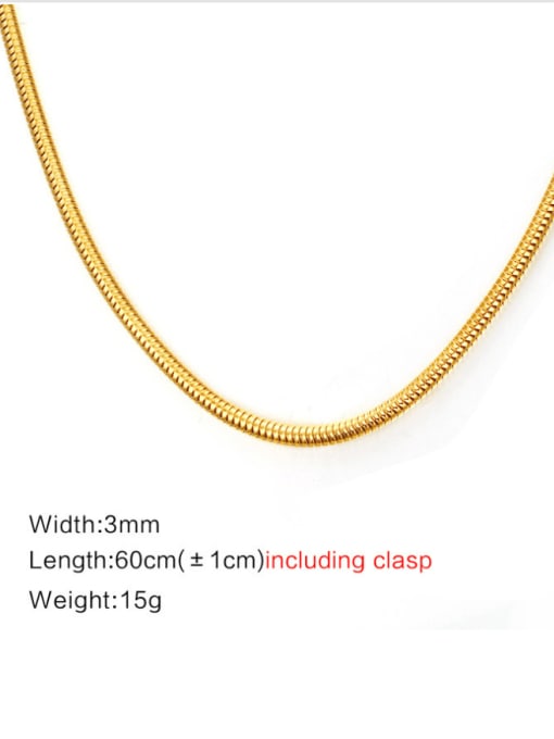 LI MUMU Titanium Steel Minimalist snake bone chain Chain 1