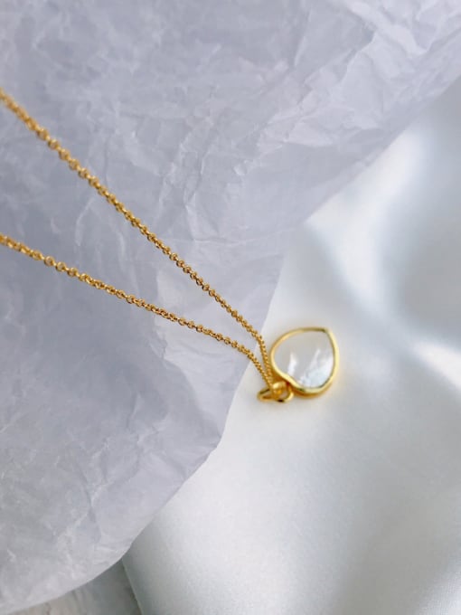 LI MUMU Copper Shell White Heart-shaped Necklace 3