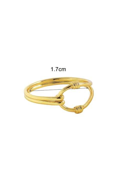 CHARME Brass Geometric   Knot Minimalist Band Ring 1