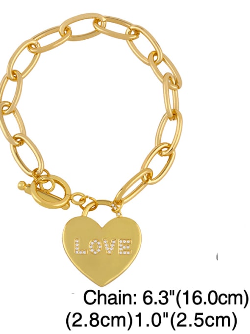 Bracelet D Brass Cubic Zirconia Letter Minimalist  Hollow Chain Necklace