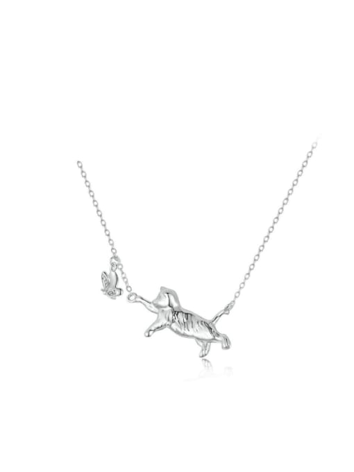 SCN514 925 Sterling Silver Animal Minimalist Necklace