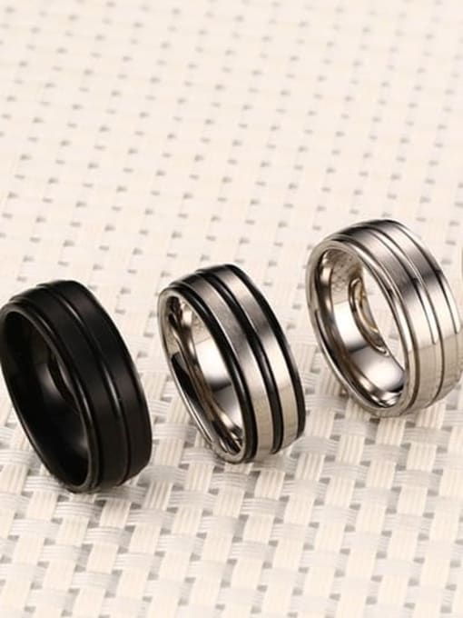 CONG Titanium Steel Geometric Minimalist Band Ring 3