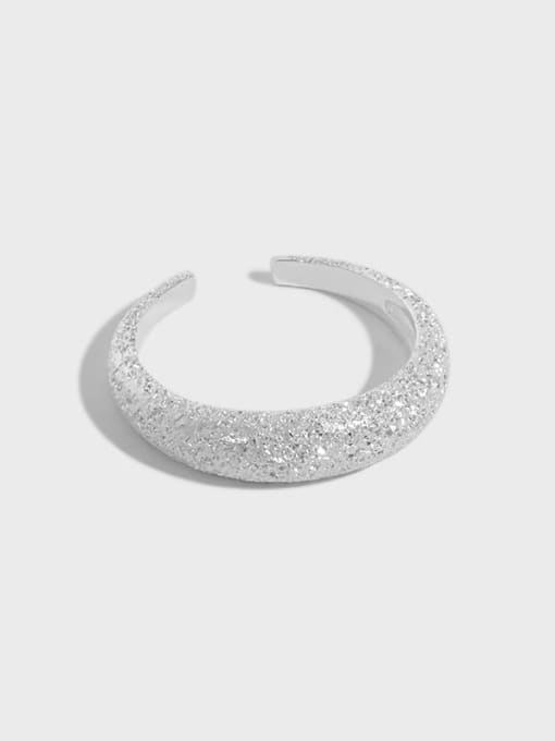 DAKA 925 Sterling Silver Round Minimalist Band Ring
