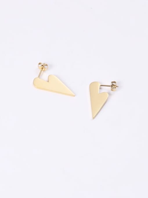 GROSE Titanium  +Smooth Triangle Minimalist Stud Earring 0