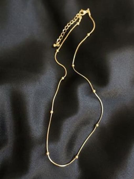 A TEEM Titanium Bead Round Minimalist Choker Necklace 0