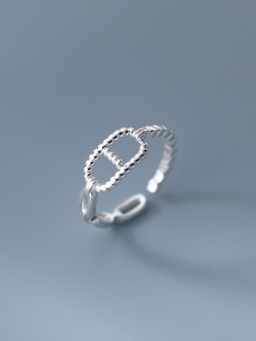 Rosh 925 Sterling Silver Geometric Minimalist Band Ring