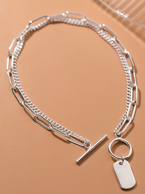 Rosh 925 Sterling Silver Geometric Minimalist Strand Bracelet 2