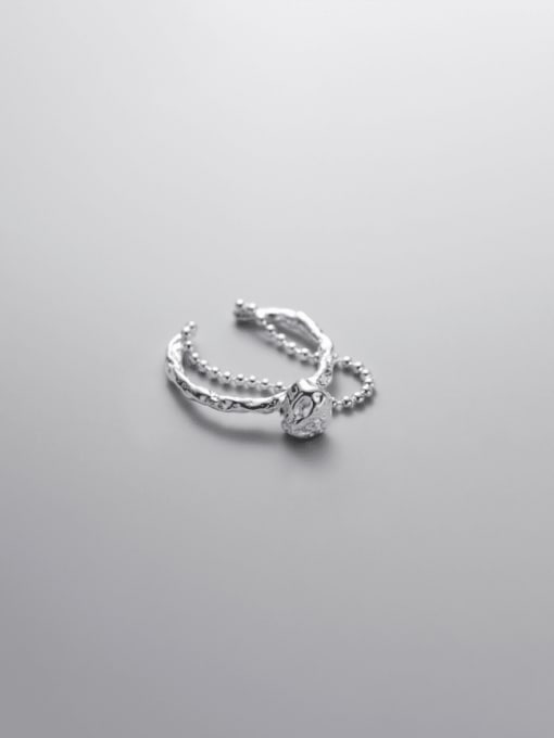 Rosh 925 Sterling Silver Irregular Vintage Stackable Ring 0