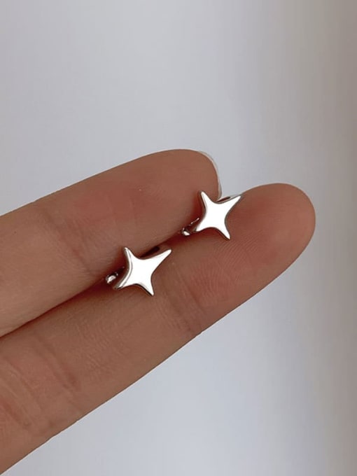 RINNTIN 925 Sterling Silver Star  Clip Earring 2