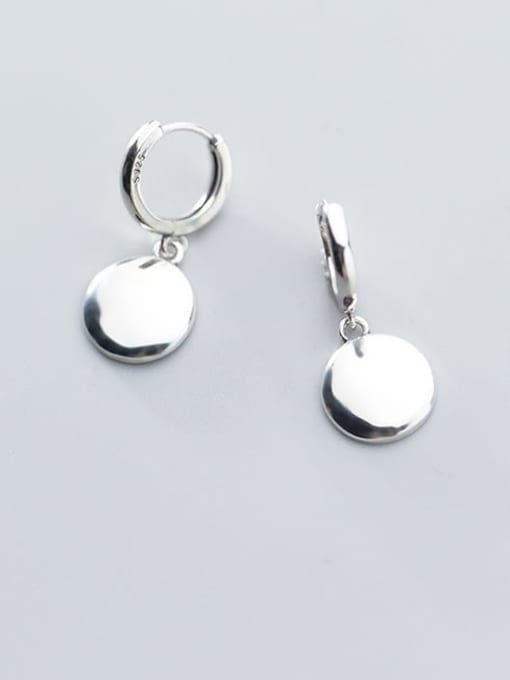 Rosh 925 Sterling Silver Smooth Round Minimalist Huggie Earring 1