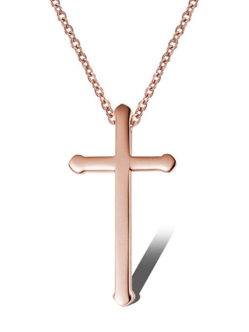 Open Sky Titanium Cross Minimalist Regligious Necklace 0