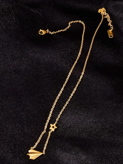 A TEEM Titanium Smooth Irregular Minimalist pendant Necklace 4