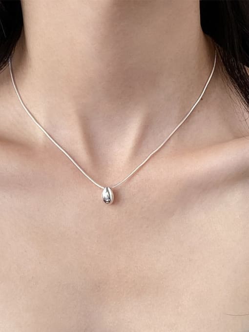 Rosh 925 Sterling Silver Water Drop Minimalist Necklace 1