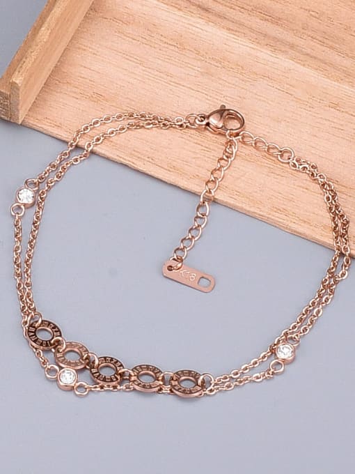 A TEEM Hollow Round Double classic Anklet 3