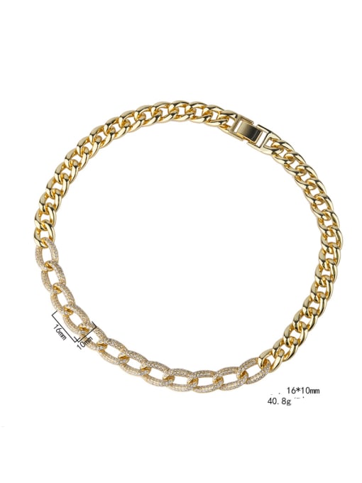 ROSS Brass Cubic Zirconia Luxury Geometric Bracelet and Necklace Set 3