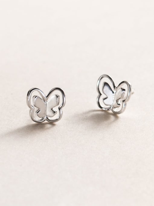 Rosh 925 Sterling Silver Butterfly Cute Stud Earring 2