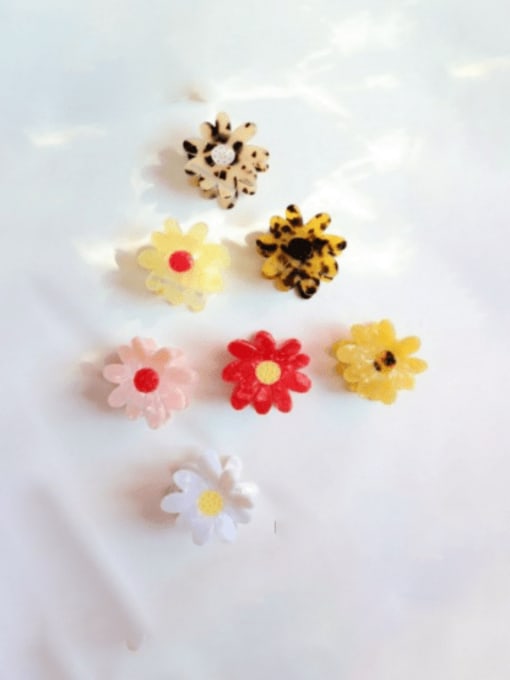 Chimera Cellulose Acetate Cute Flower Alloy Jaw Hair Claw 2