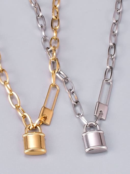 A TEEM Titanium smooth  Locket Vintage pendant Necklace 2