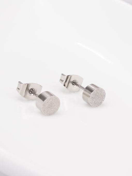 A TEEM Titanium Round Minimalist Stud Earring 4