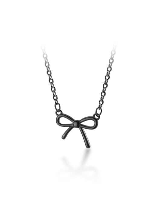 Rosh 925 Sterling Silver Bowknot Vintage Necklace 0