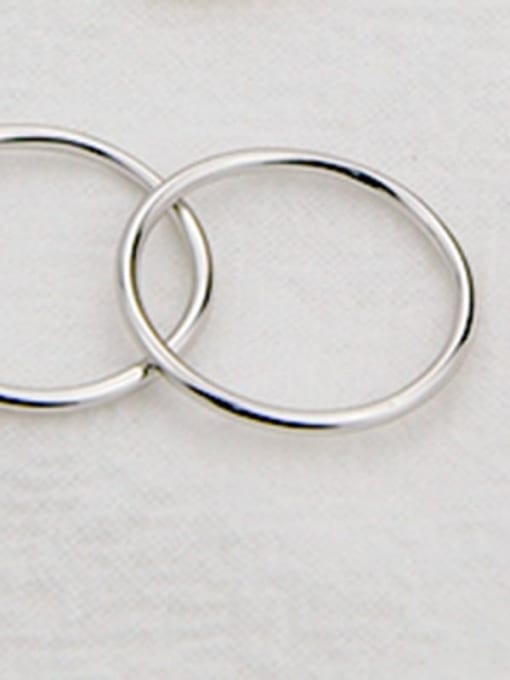 platinum 925 Sterling Silver With Simplistic Smooth Round Free Size Rings
