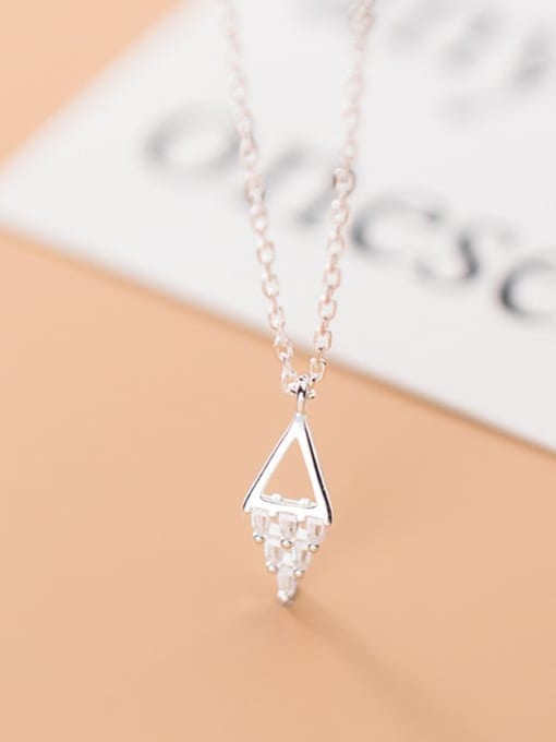 Rosh 925 sterling silver simple fashion geometric Pendant Necklace