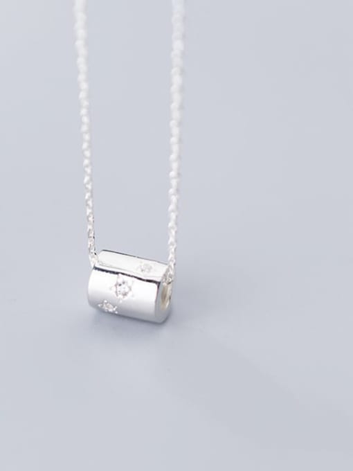 Rosh 925 Sterling Silver Minimalist  fashion cylinder Necklace 0