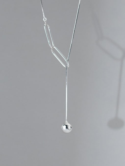 Rosh 925 Sterling Silver Tassel Minimalist Necklace 3
