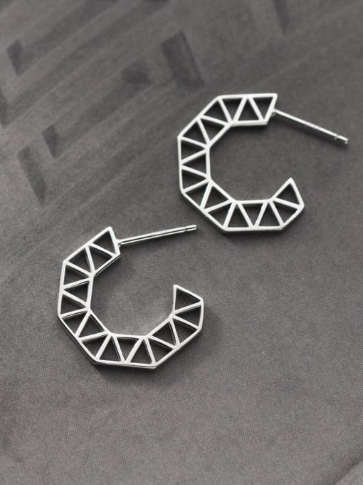 S925 silver pair 925 Sterling Silver Geometric Vintage Stud Earring