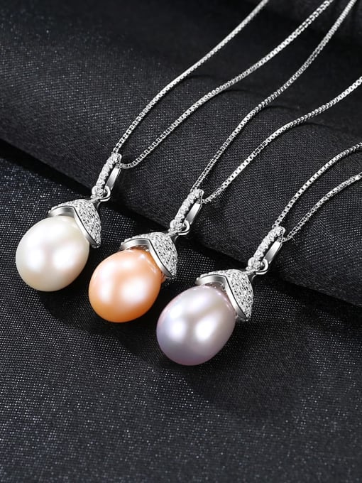 CCUI 925 Sterling Silver Freshwater Pearl  Pendant  Necklace 2