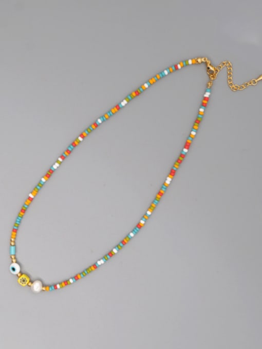MMBEADS Stainless steel Multi Color Miyuki beads  Bohemia Necklace 1
