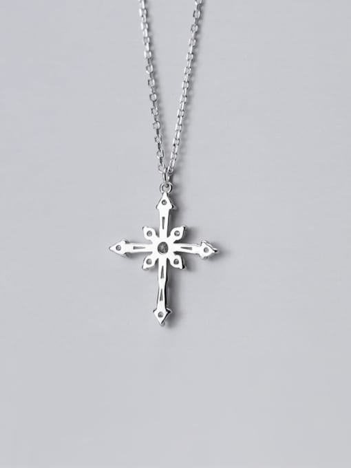 Rosh 925 Sterling Silver Cross Dainty Regligious Necklace 2