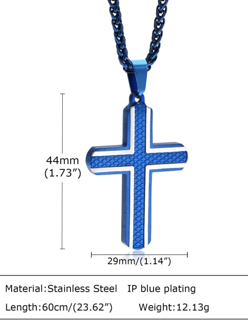 CONG Stainless steel Enamel Cross Minimalist Regligious Necklace 2