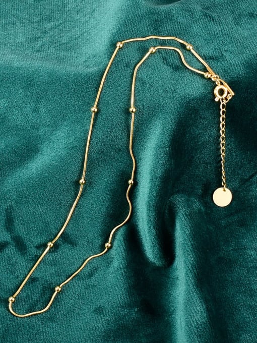 A TEEM Titanium Bead Minimalist chain Necklace 1
