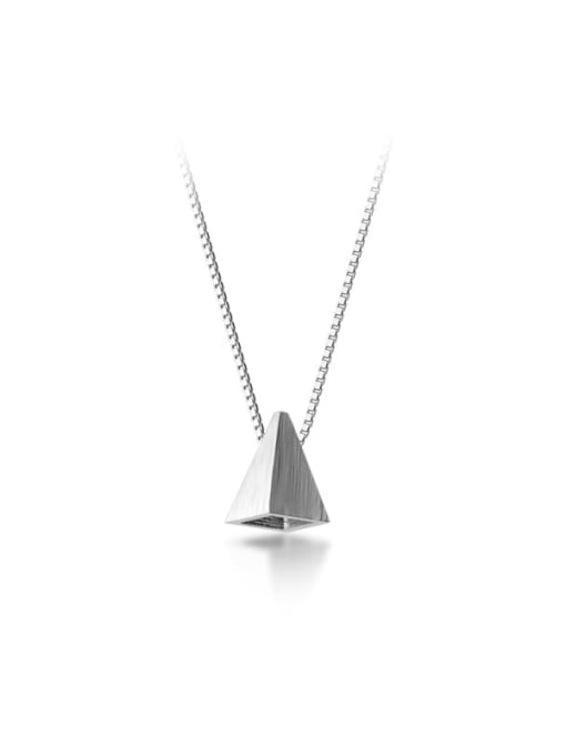 Rosh 925 Sterling Silver Triangle Minimalist Necklace 3