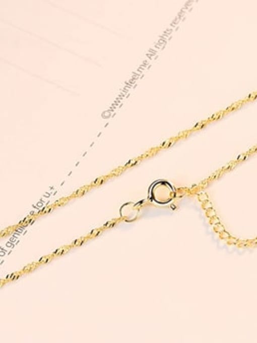 2.0 Water wave chain 18K Gold 925 Sterling Silver Minimalist Singapore Chain